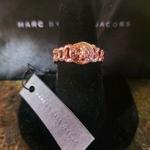 Marc By Marc Jacobs NWT Rose Goldtone Katie Turnlock Ring